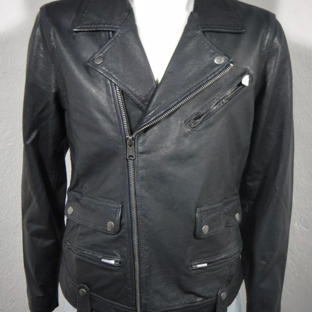 Lucky Brand Black Label ‘Titan’ mens leather biker style jacket